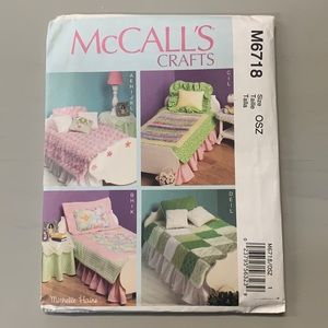 18” doll house bed room sewing pattern